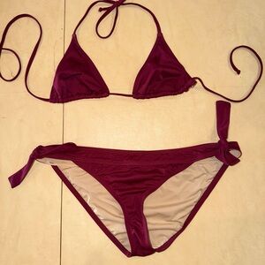 Jcrew Burgundy Bikini Set